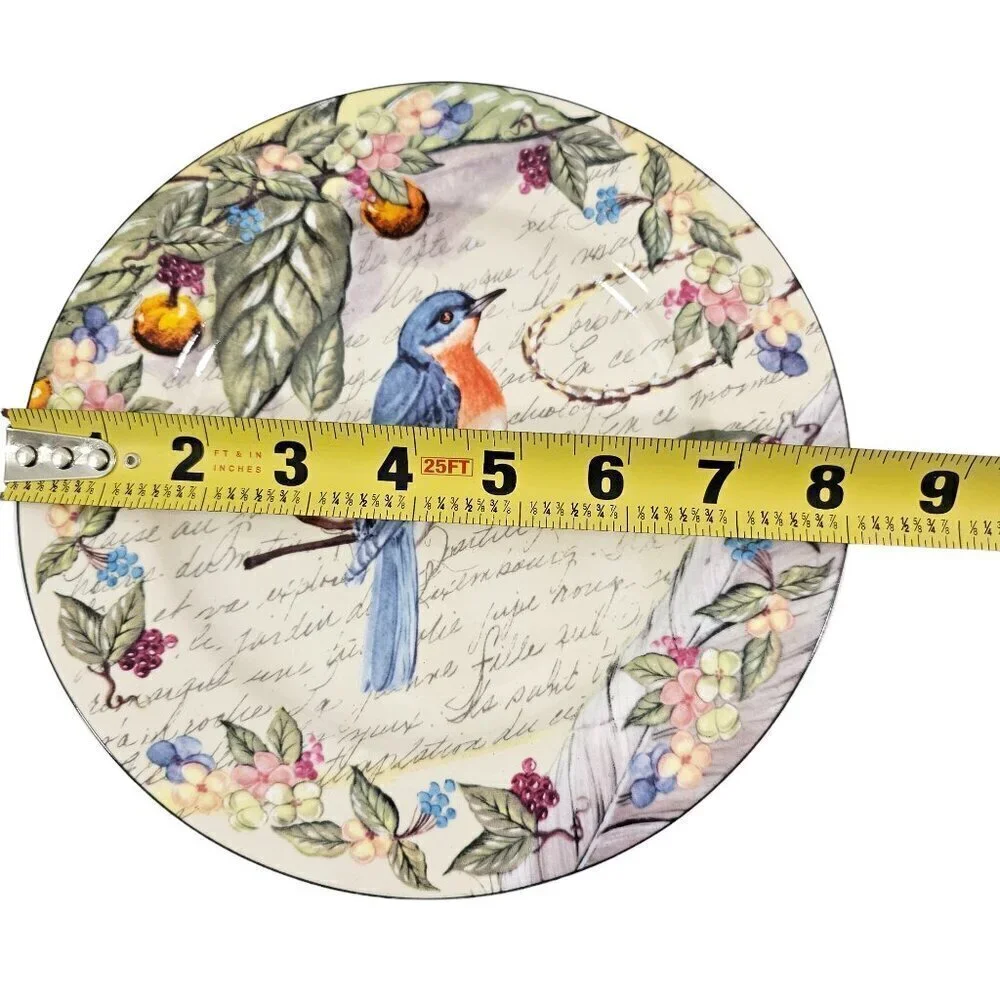 American Atelier At Home Morning Song Bird Salad Luncheon Plates – Set of 3